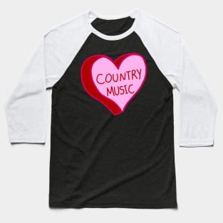 Country Music Lover Baseball T-Shirt